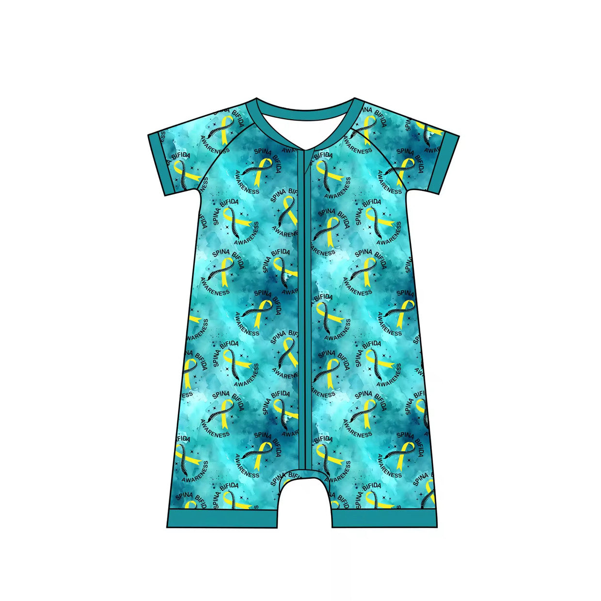 Spina Bifida awareness - Shorty romper