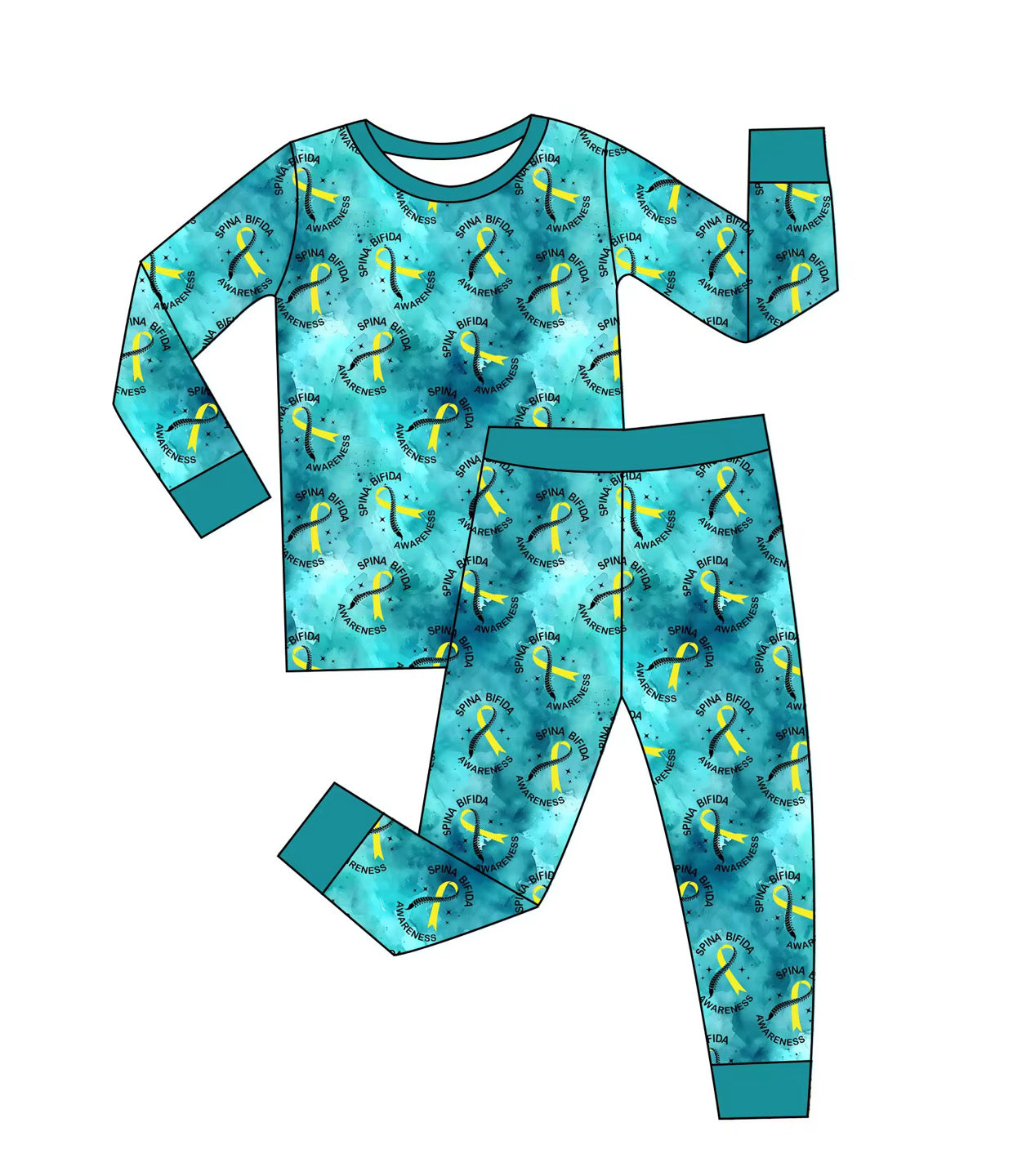 Spina Bifida awareness - 2 piece pajama set
